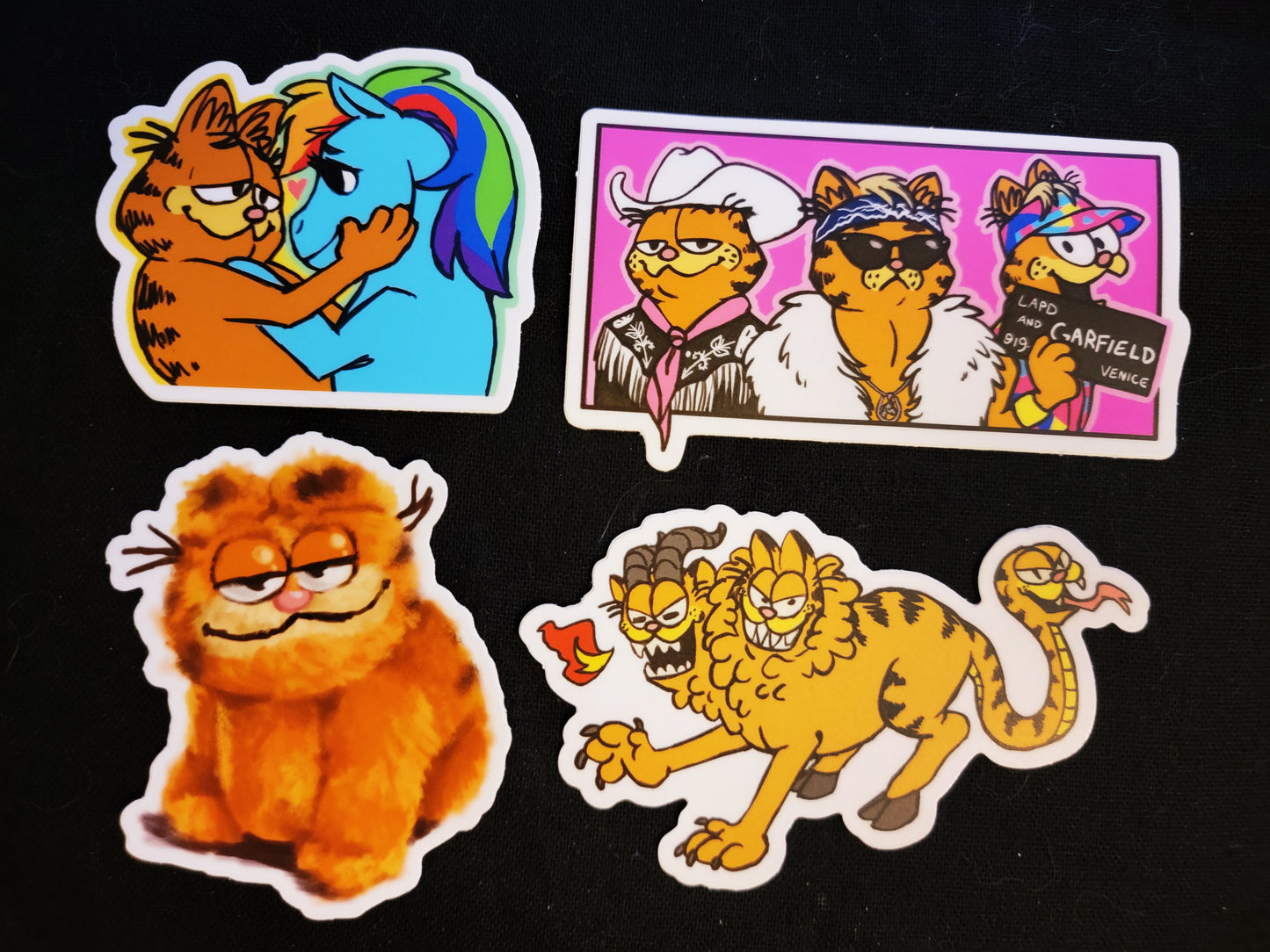 UNHINGED GARFIELD CAT STICKERS