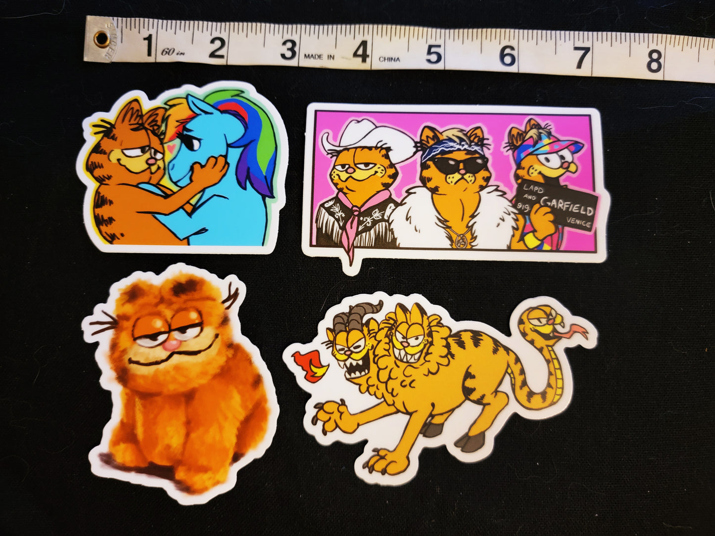 UNHINGED GARFIELD CAT STICKERS