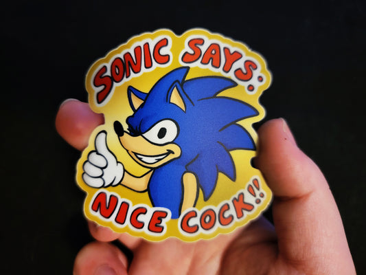 "SONIC SAYS" STICKER